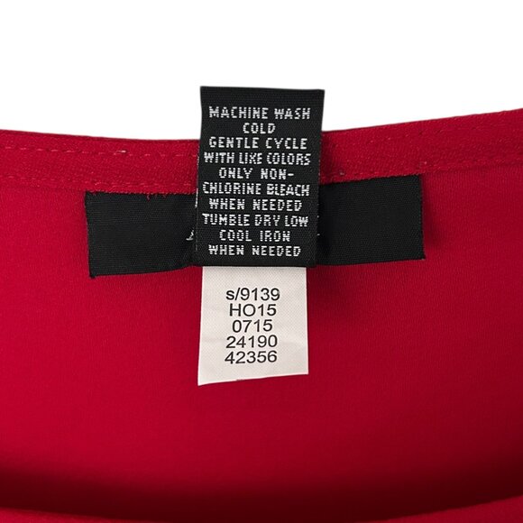 Alfani Accordion Pleated Bell 3/4 Sleeve Blouse Top (10) - Picture 10 of 11